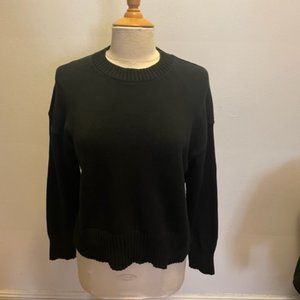 Everlane The Organic Cotton Crew Sweater in Black